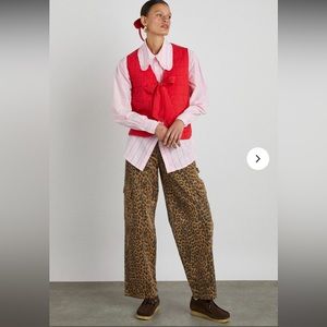 Damson Madder Leopard Cargo Jeans